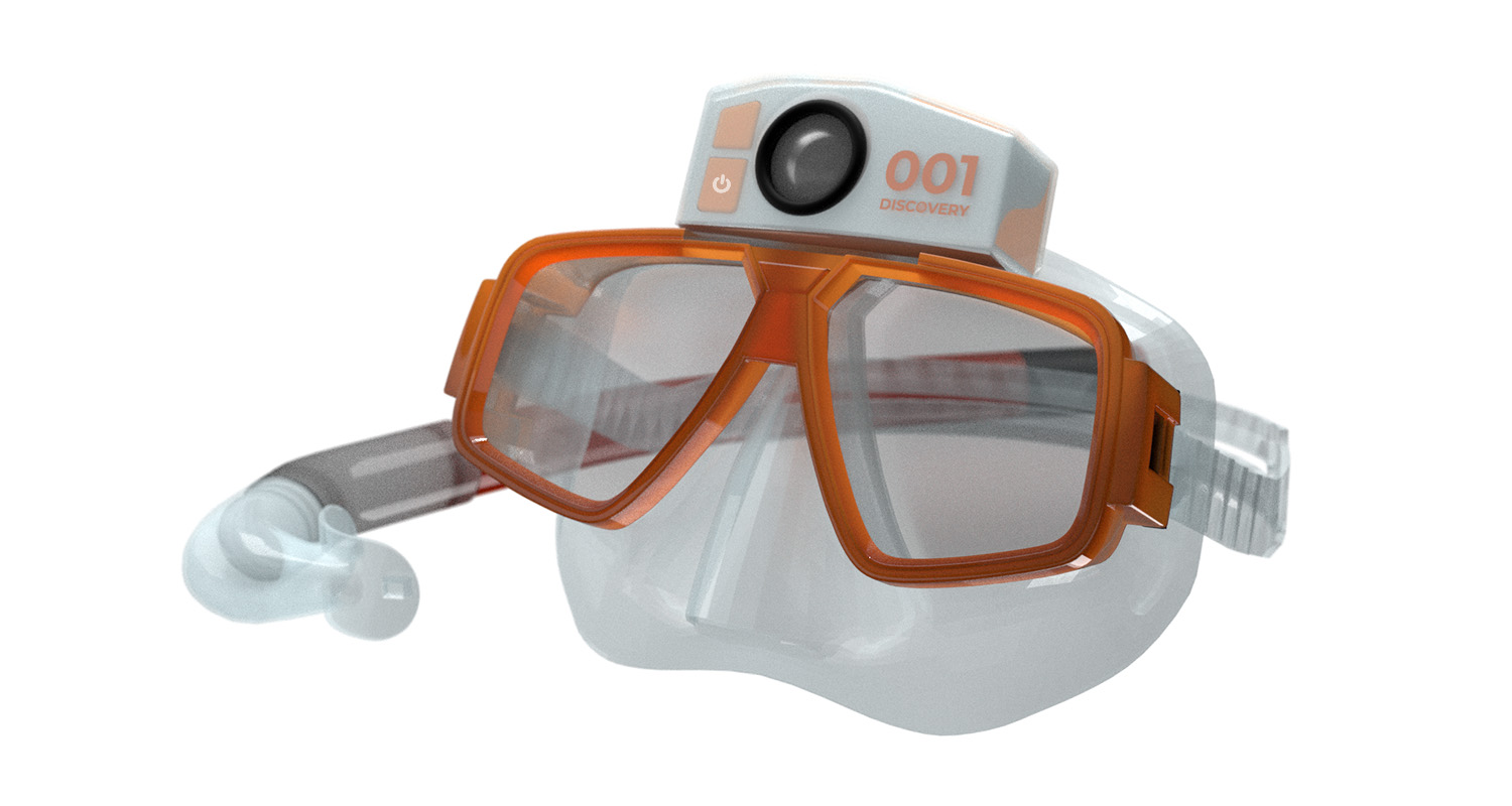 Camera mounted in goggles