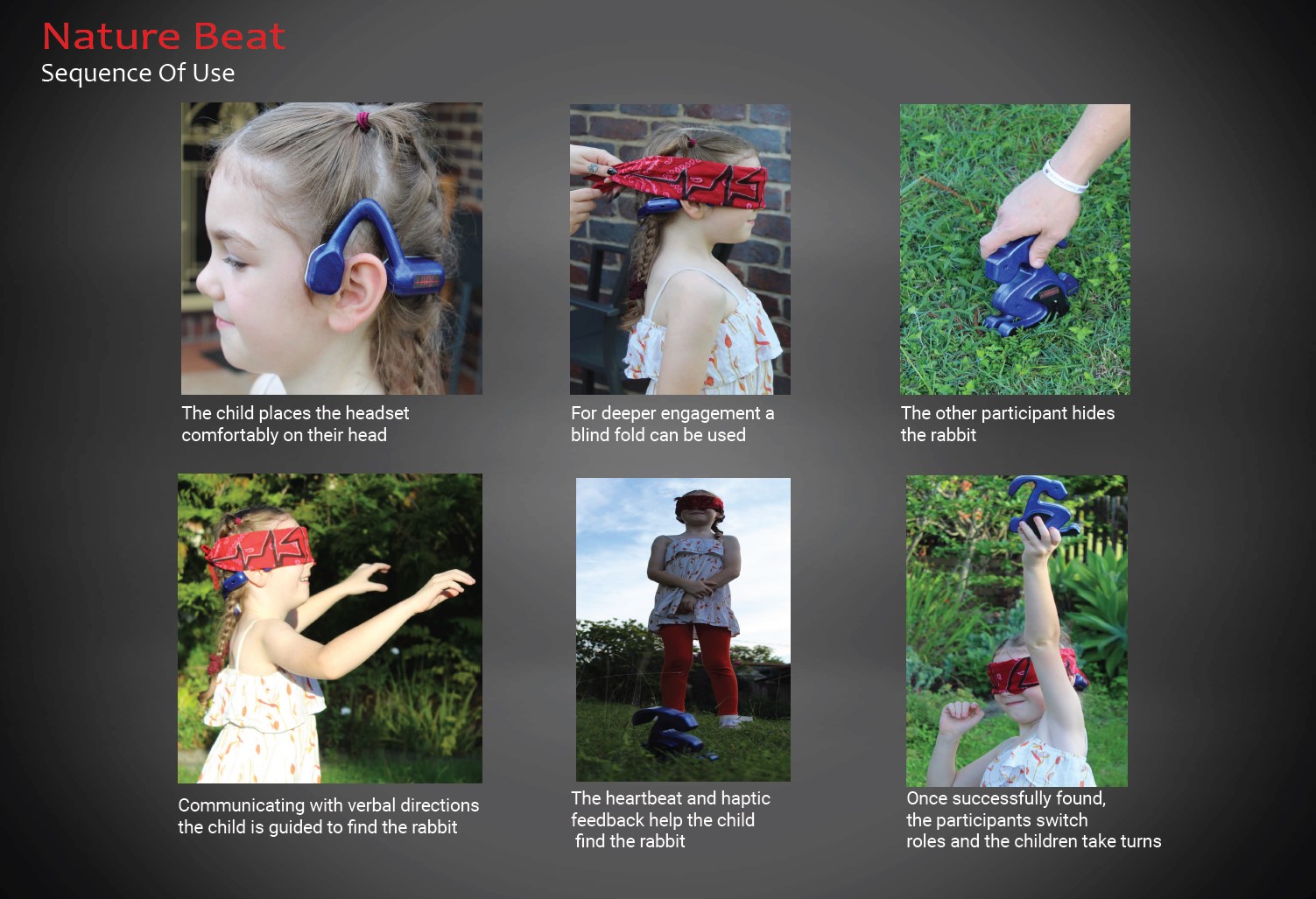 A storyboard of a child using the playset